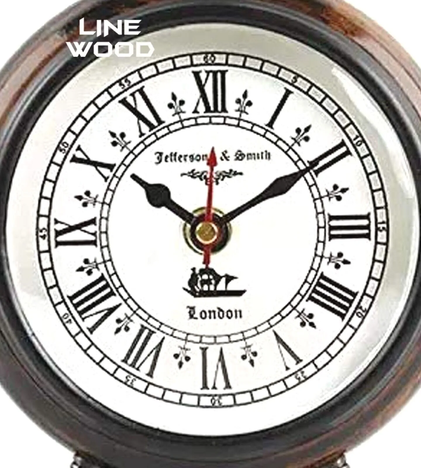Unique Antique Collection - Handmade Antique Wooden 5" Table Top Clock Desk Clock London Style Hanging Clock Home & Office, Bed Room, Decor Gift (White)