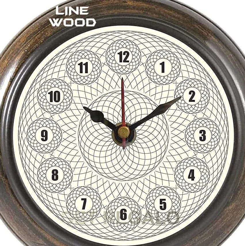 Unique Antique Collection - Handmade Wooden 5" Table Top Clock Desk Clock World Globe Style Hanging Clock Home & Office, Bed Room, Wedding Gift (White)