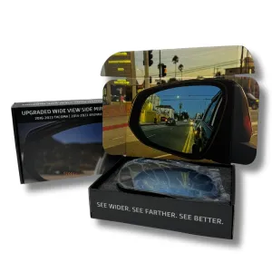 Upgraded Wide View Side Mirrors for 16-23 Tacoma | 14-23 4runner| 19-23 Rav4