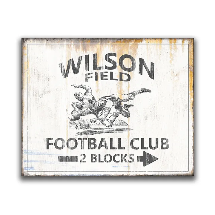 Vintage Football Personalized Art
