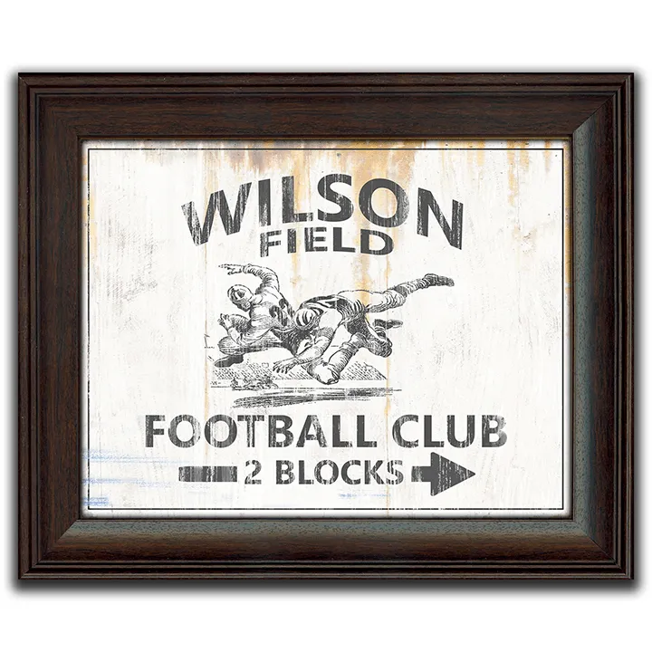 Vintage Football Personalized Art