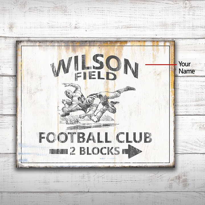Vintage Football Personalized Art