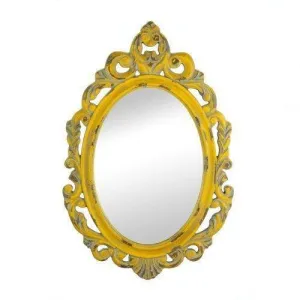 Vintage Hannah Yellow Mirror (pack of 1 EA)