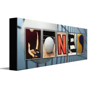 Volleyball Letter Name Art