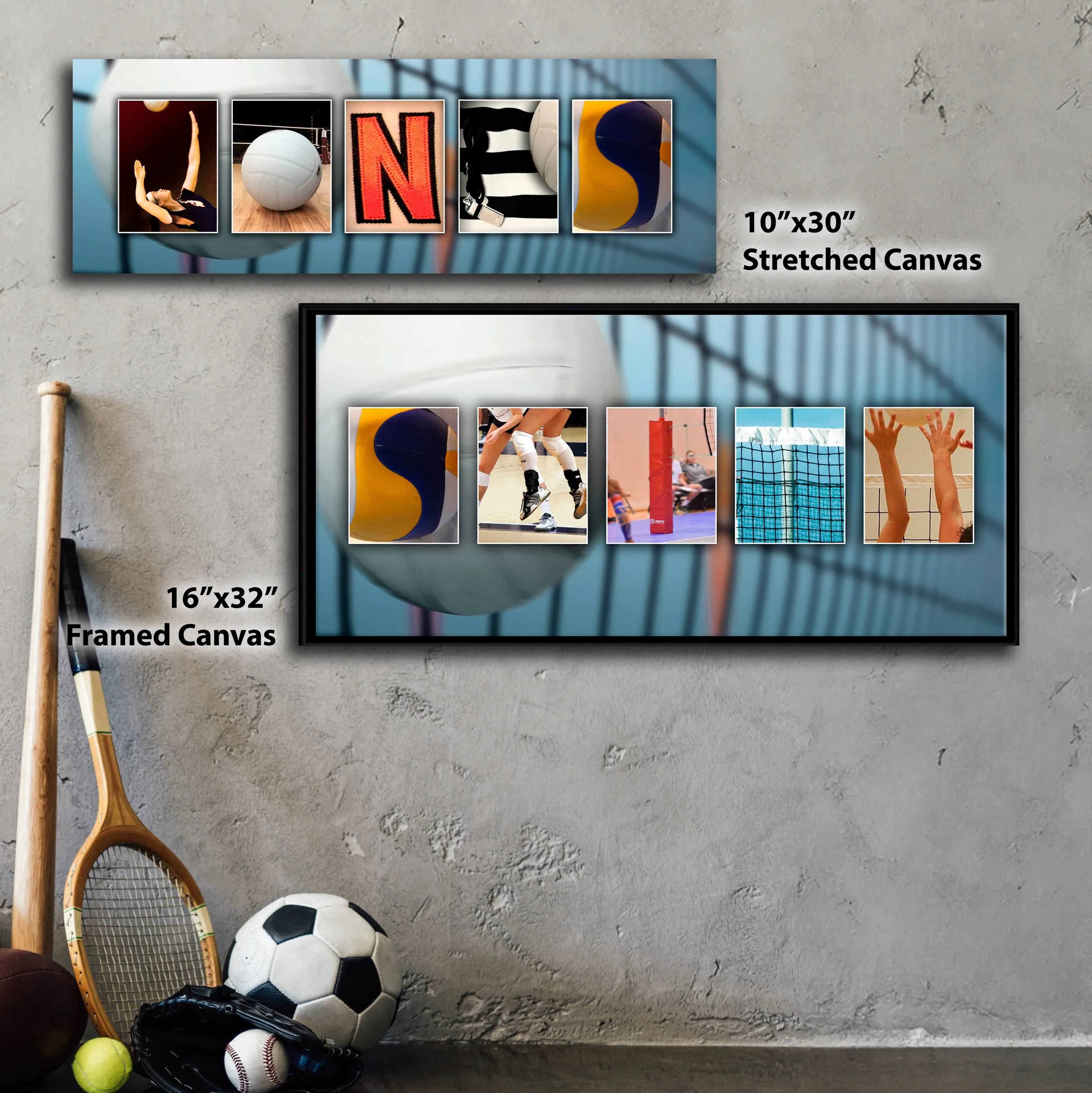 Volleyball Letter Name Art