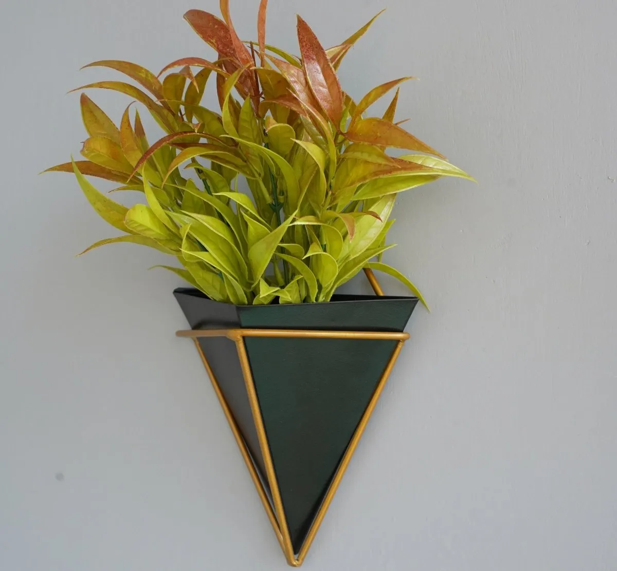 Wall Hanging Pots for Plants(Black Pyramid - Pack 2)