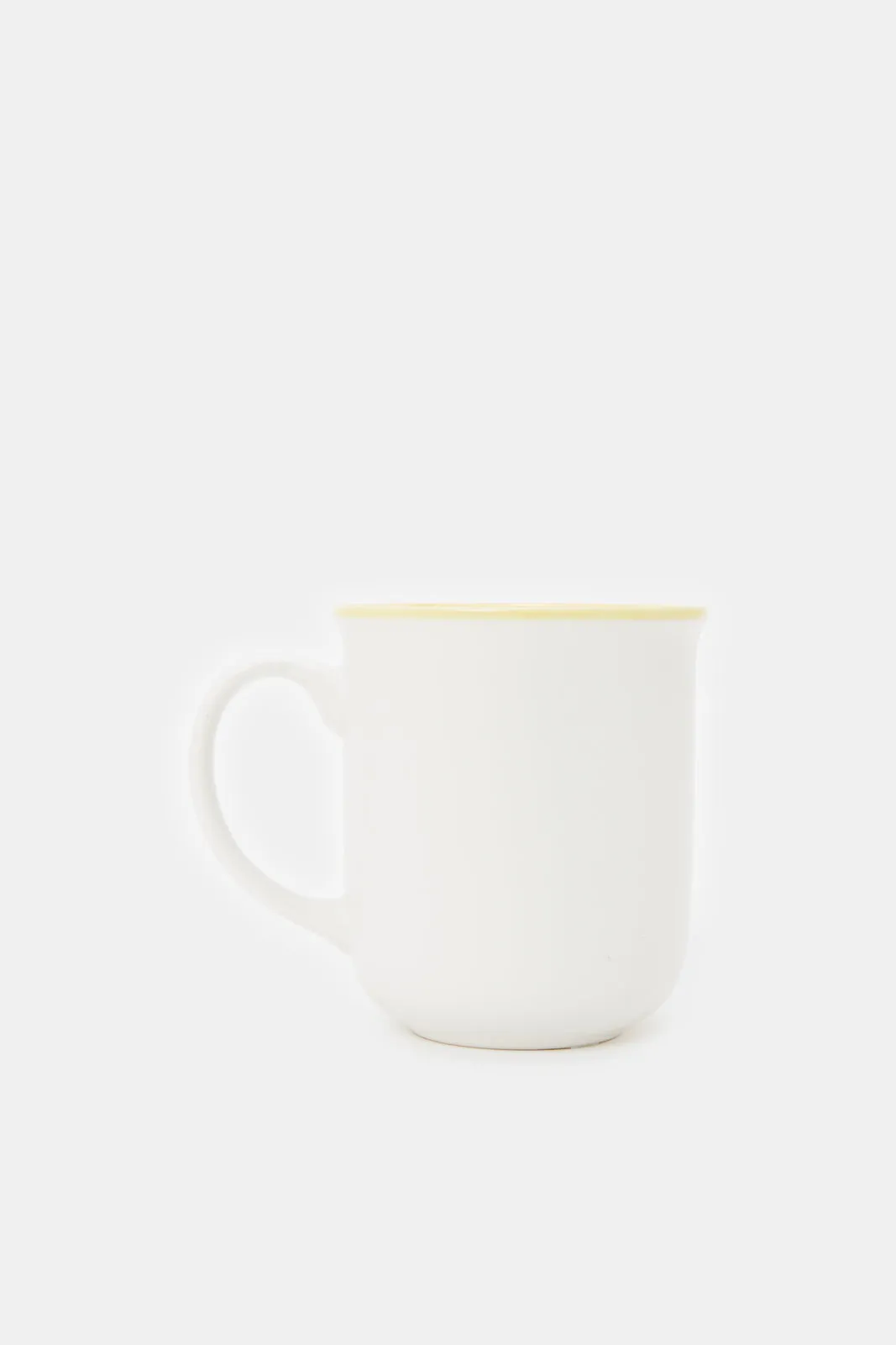 White And Yellow Printed Coffee Mug