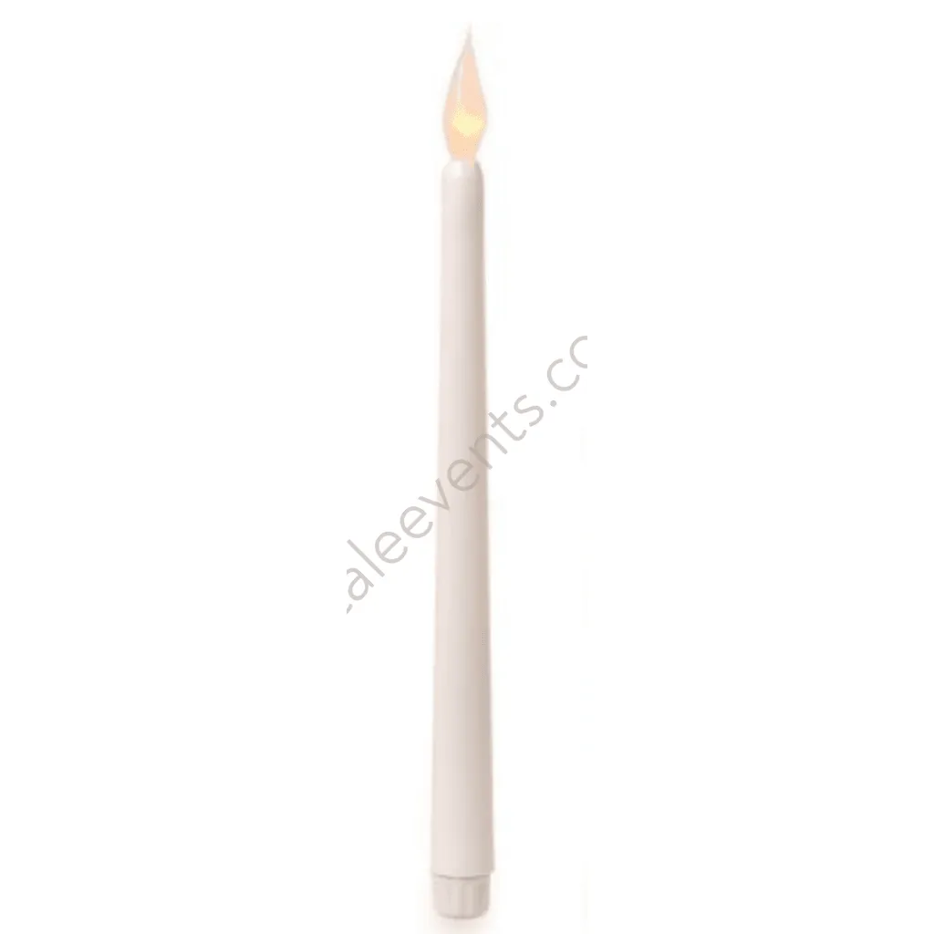 White taper LED flameless candle