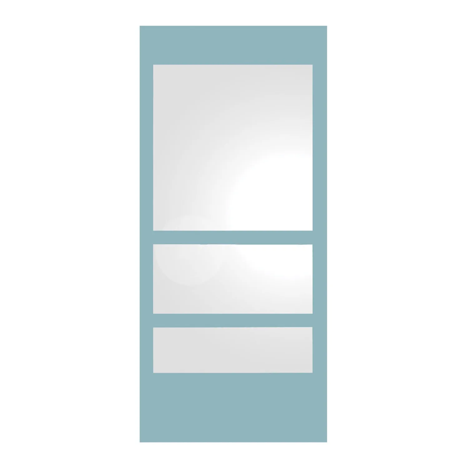 Whitehaus WHE11-MATTE New Generation Rectangular Ecoloom Mirror with Colored Glass Border