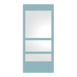 Whitehaus WHE11-MATTE New Generation Rectangular Ecoloom Mirror with Colored Glass Border