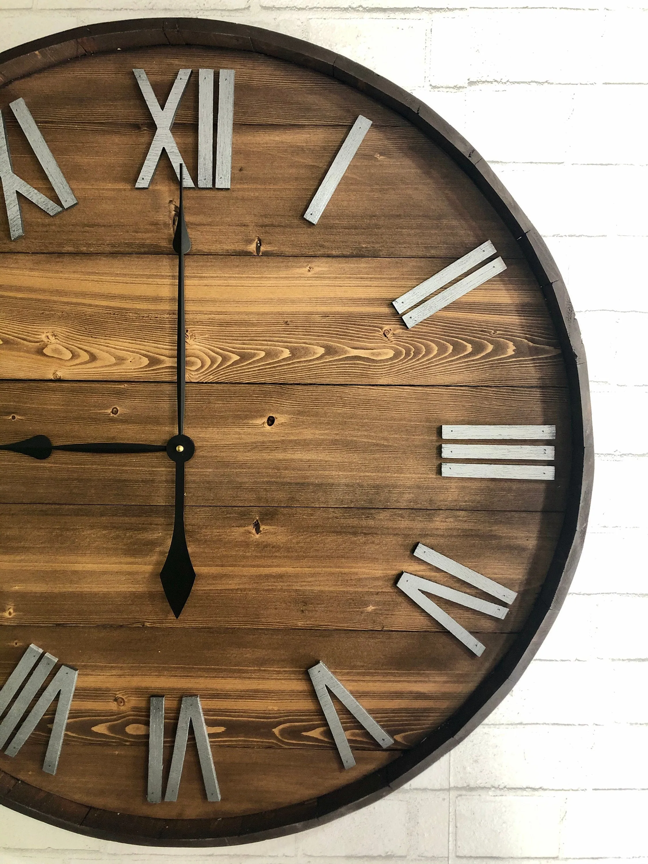 Wine Barrel Rustic Wooden Wall Clock