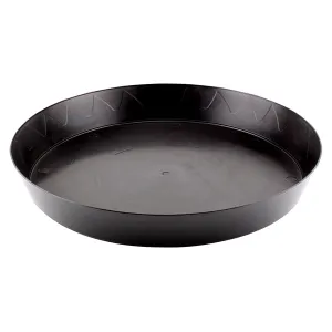 XY Inc. Heavy Duty Round Black Plastic Plant Saucer (14 in.)